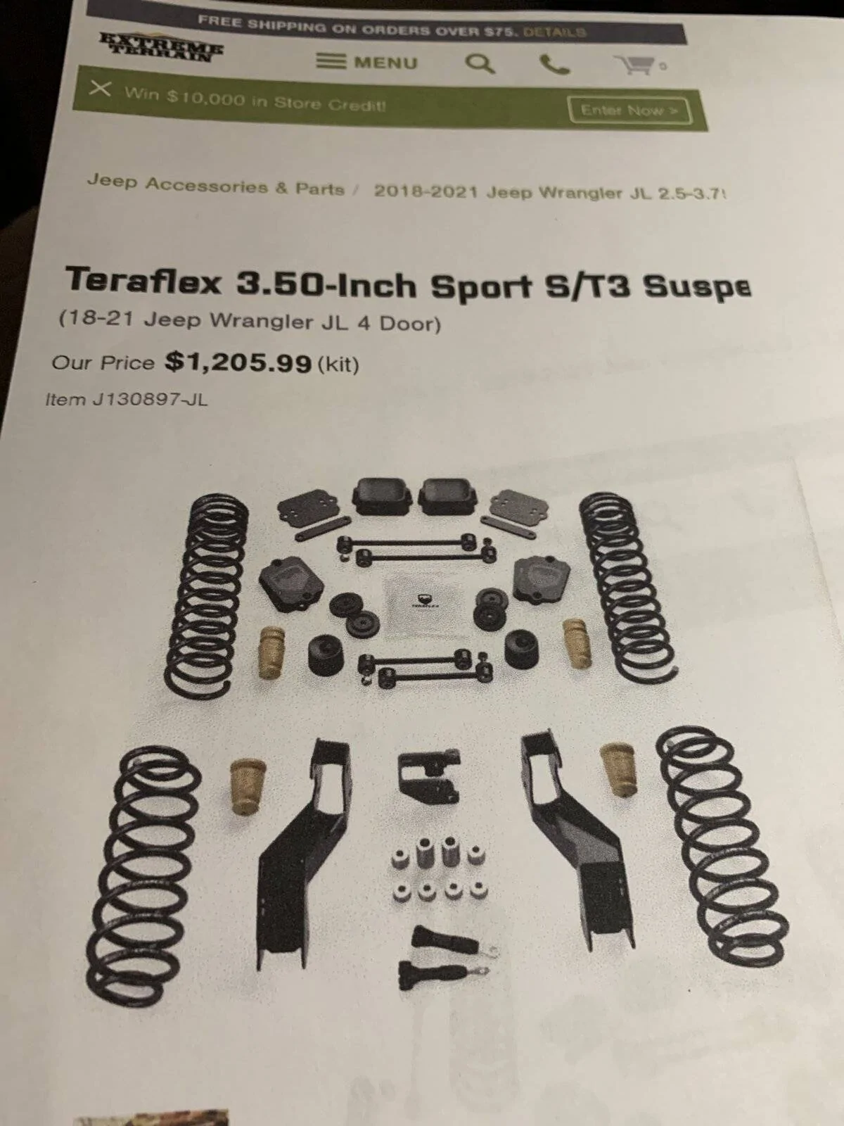 Jeep Wrangler JL Lift and Front driveshaft. imag