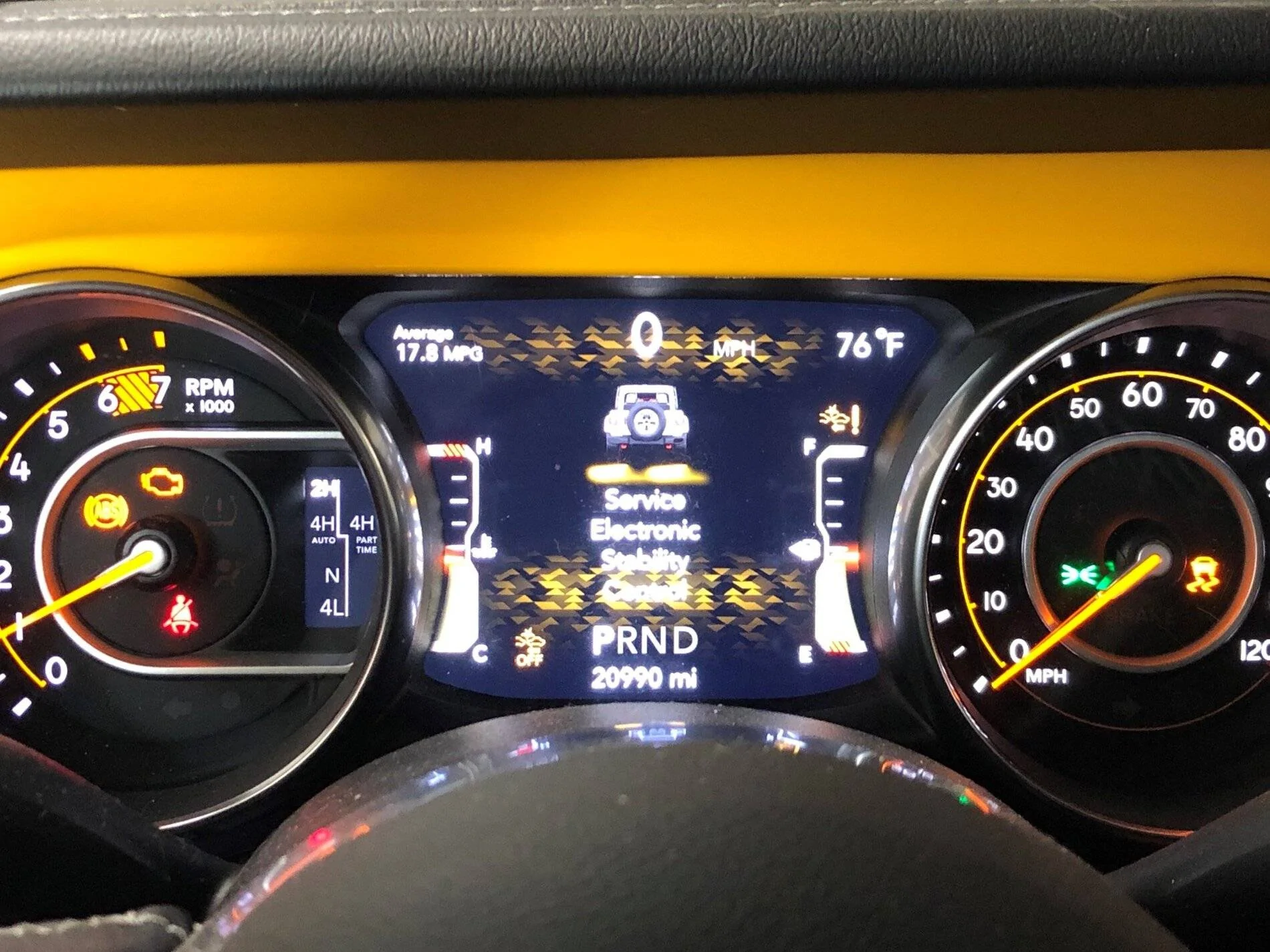 Jeep Wrangler JL Reset dash warning lights after replacing battery? hgfjfgj