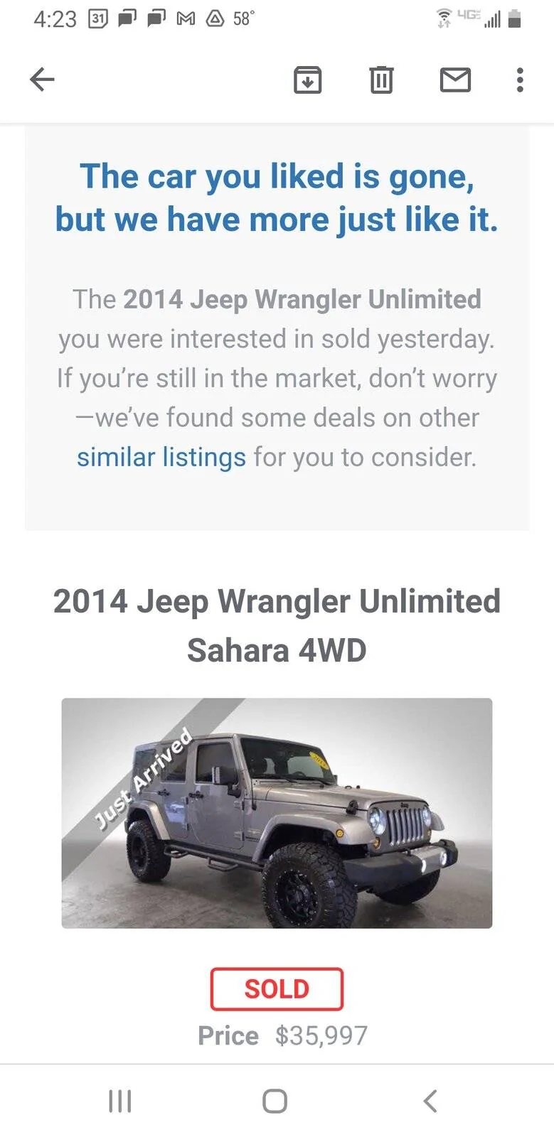 Jeep Wrangler JL JL resale values are insane! Screenshot_20210421-162351_Gmail