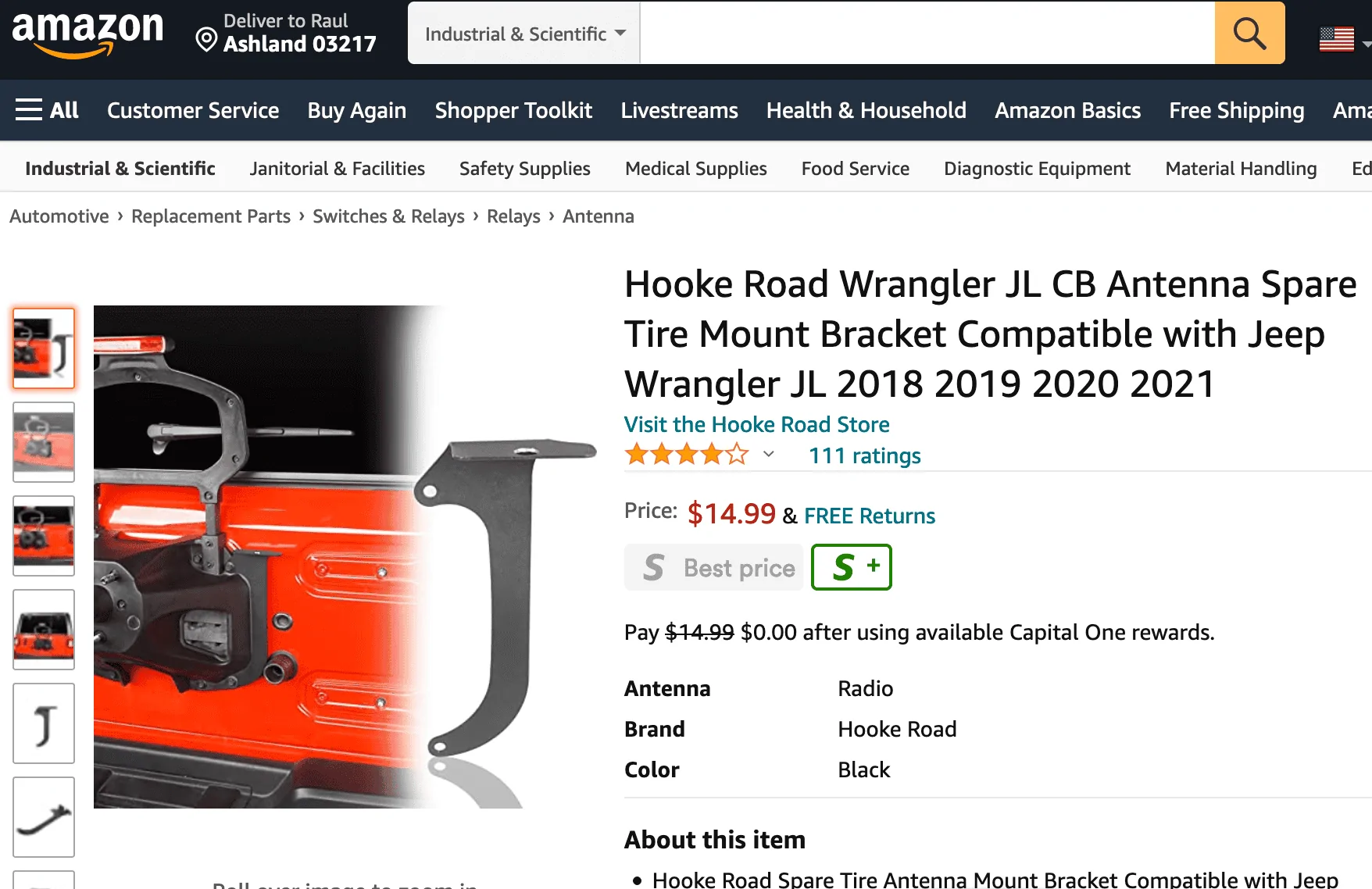 Jeep Wrangler JL Hooke antenna mount? Screen Shot 2021-05-01 at 9.25.26 AM