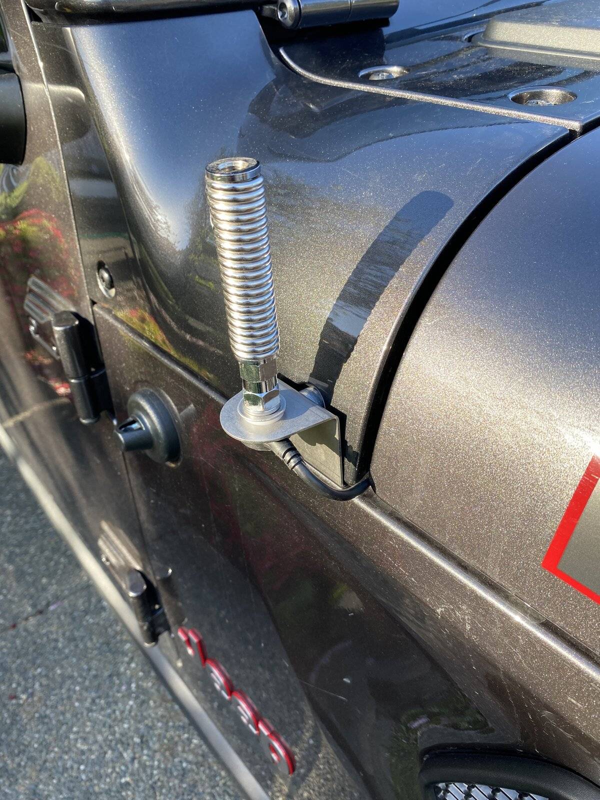 Jeep Wrangler JL New CB/GMRS/HAM Front-Mount Antenna Bracket 4BBE80BE-6D26-41D4-B81B-63DBA760B779
