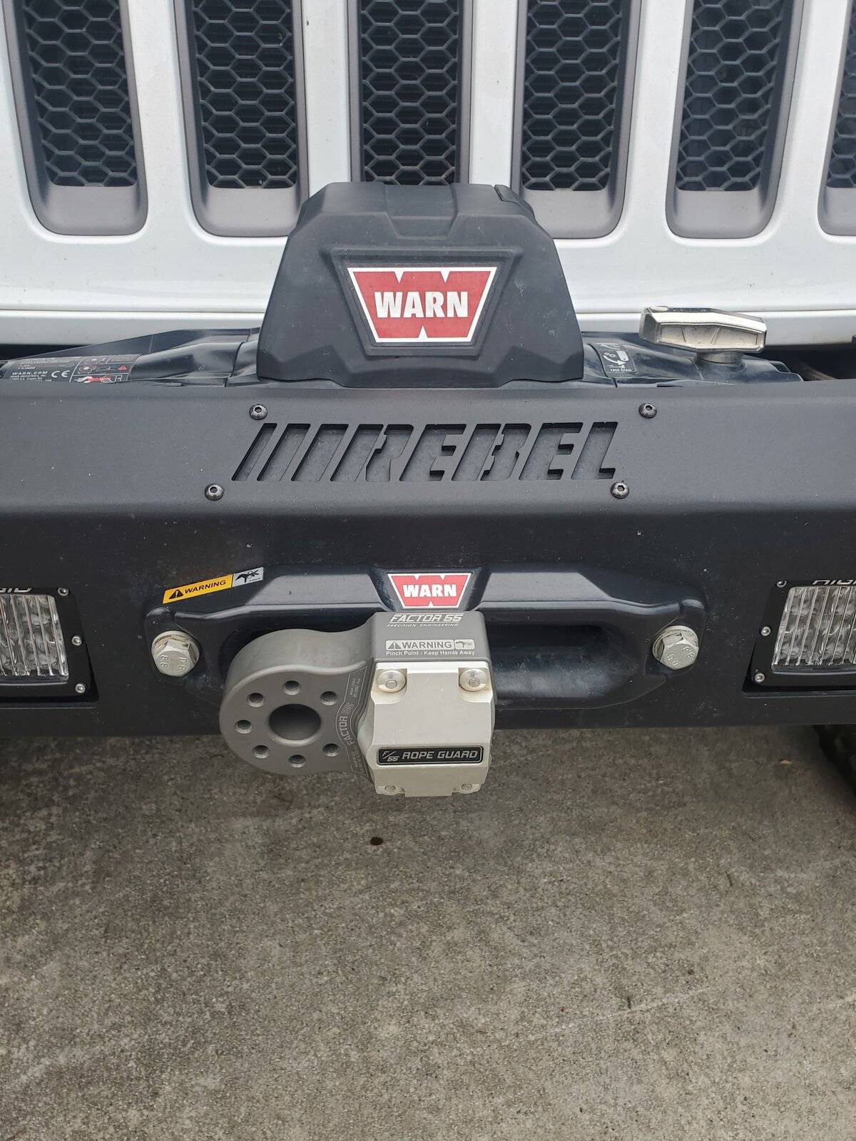 Jeep Wrangler JL Factor 55 Flatlink & rope guard 20210504_090038