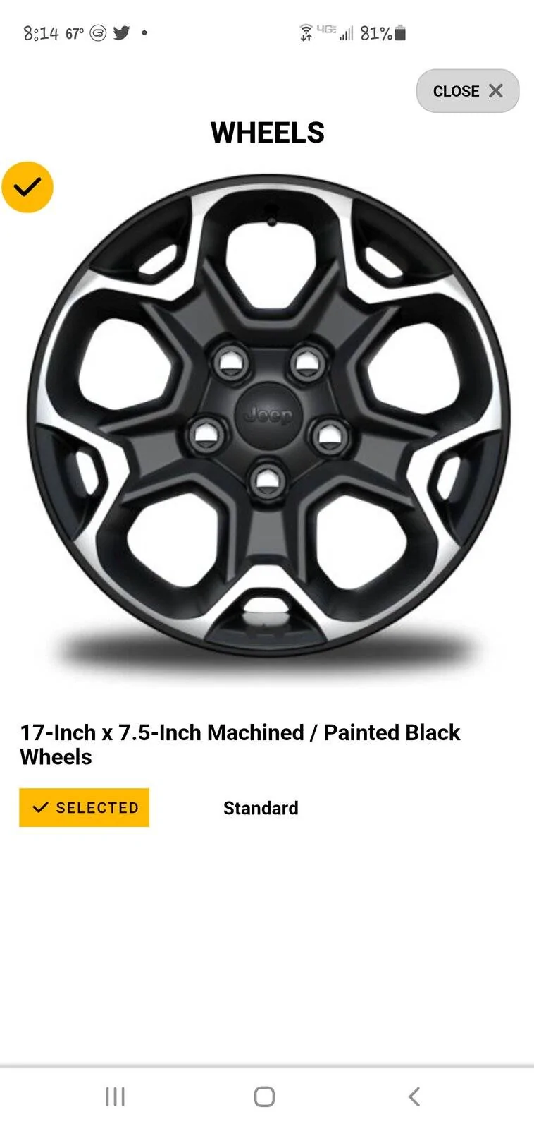 Jeep Wrangler JL 4xe Rubicon Wheel specs Screenshot_20210513-201403_Chrom