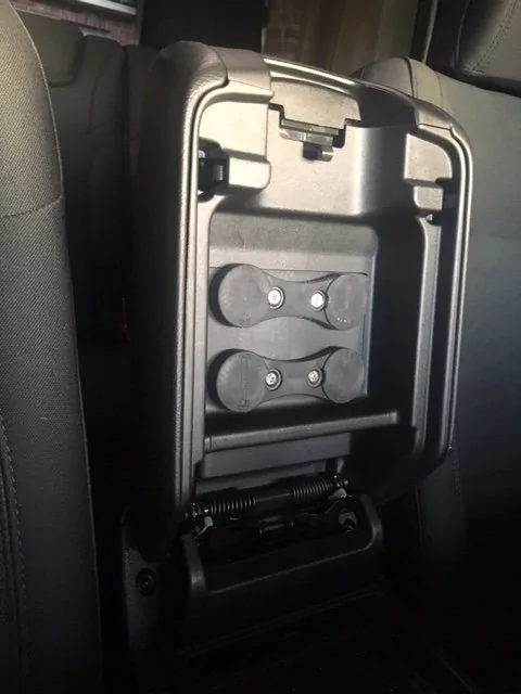 Jeep Wrangler JL Underseat Lockbox for a firearm. IMG_4245