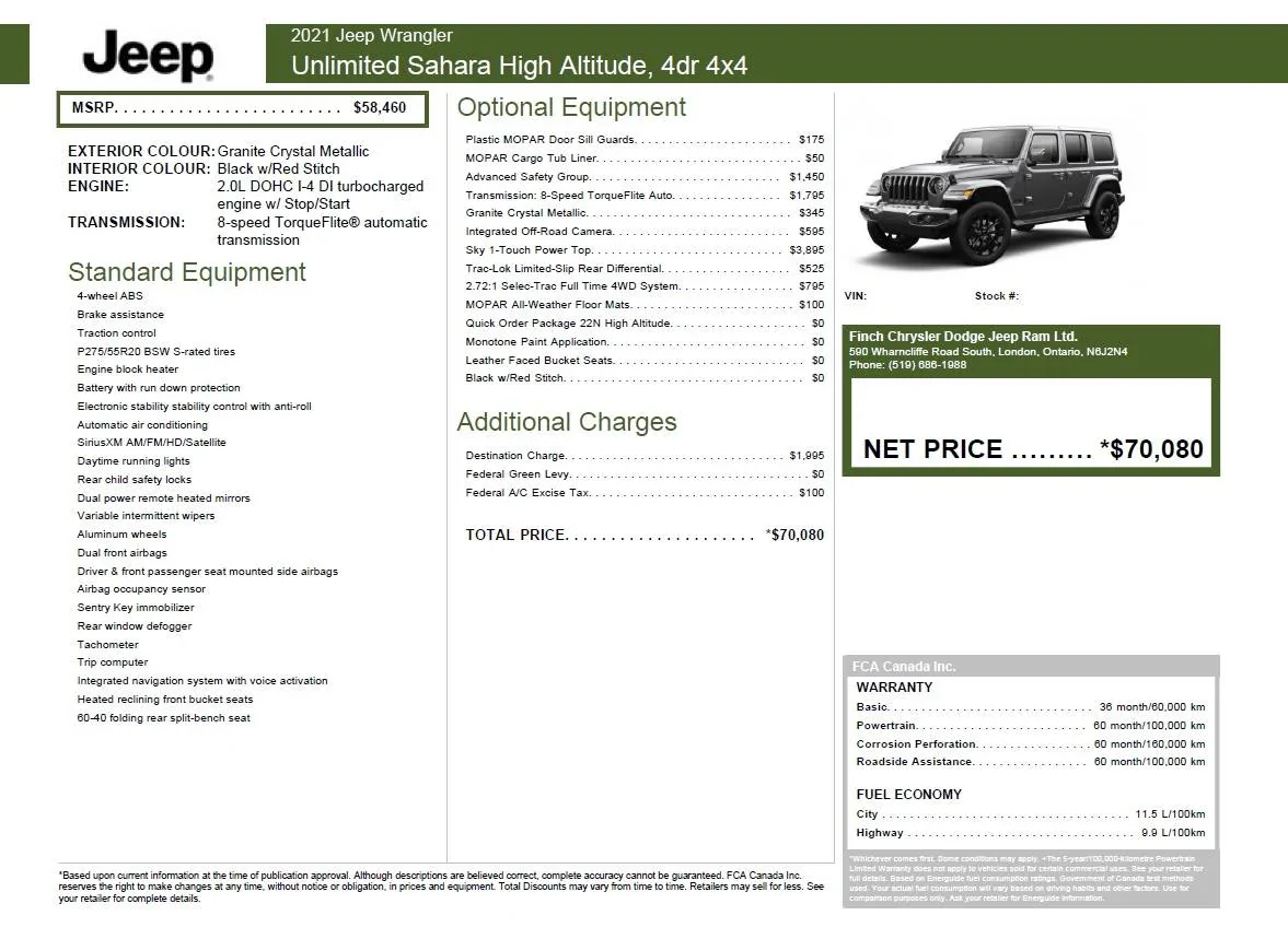 Jeep Wrangler JL Average Delivery time in Canada My JLUR SHA WS No VIN