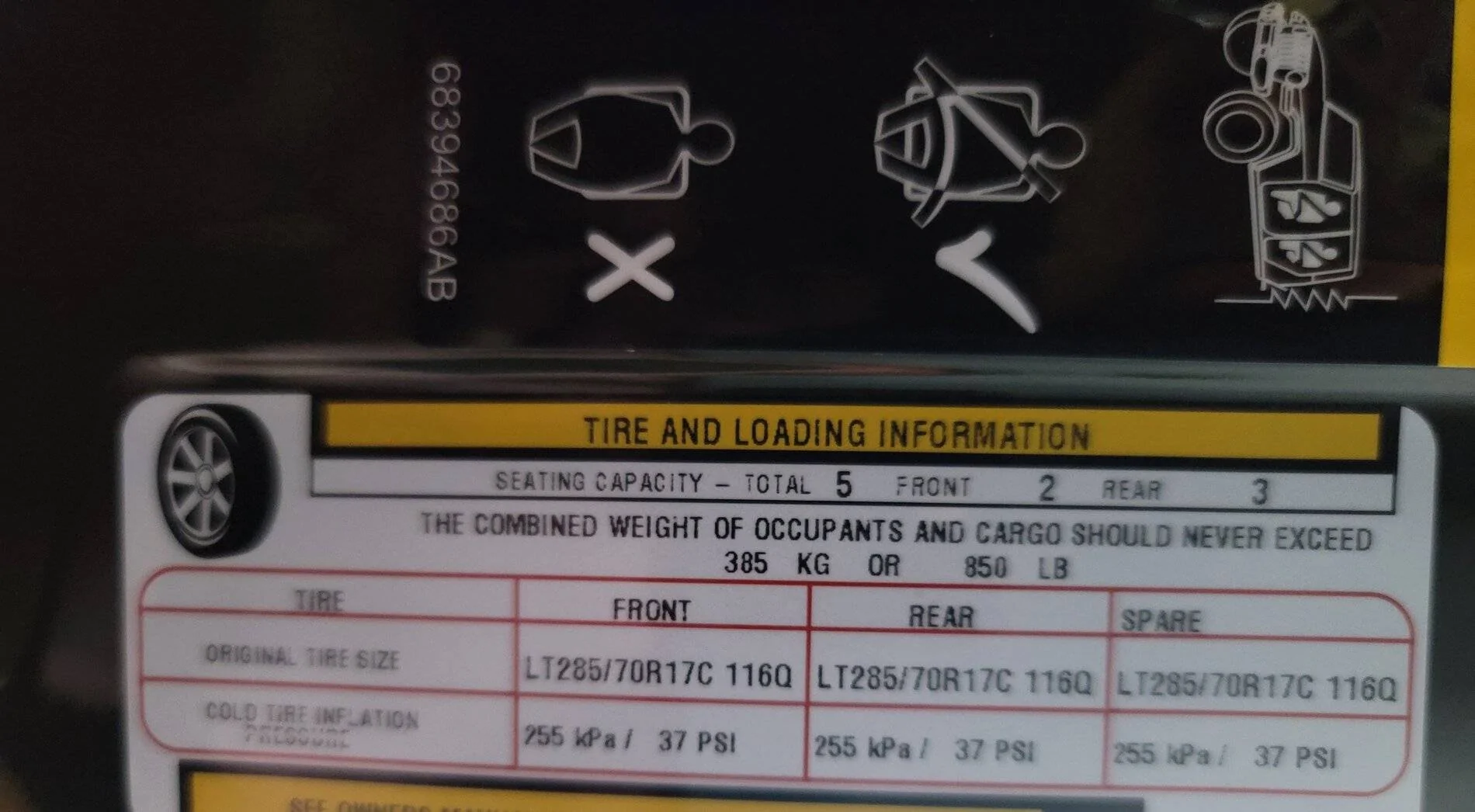Jeep Wrangler JL Jeep 392 weight per axle - scale weighed 20210519_183239