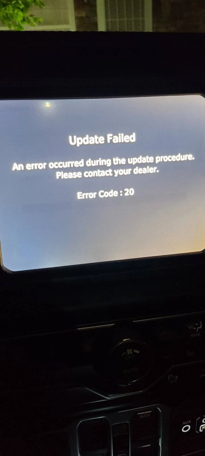 Jeep Wrangler JL Bricked 8.4NAV "Update Failed, Error Code: 20" 20210524_211816