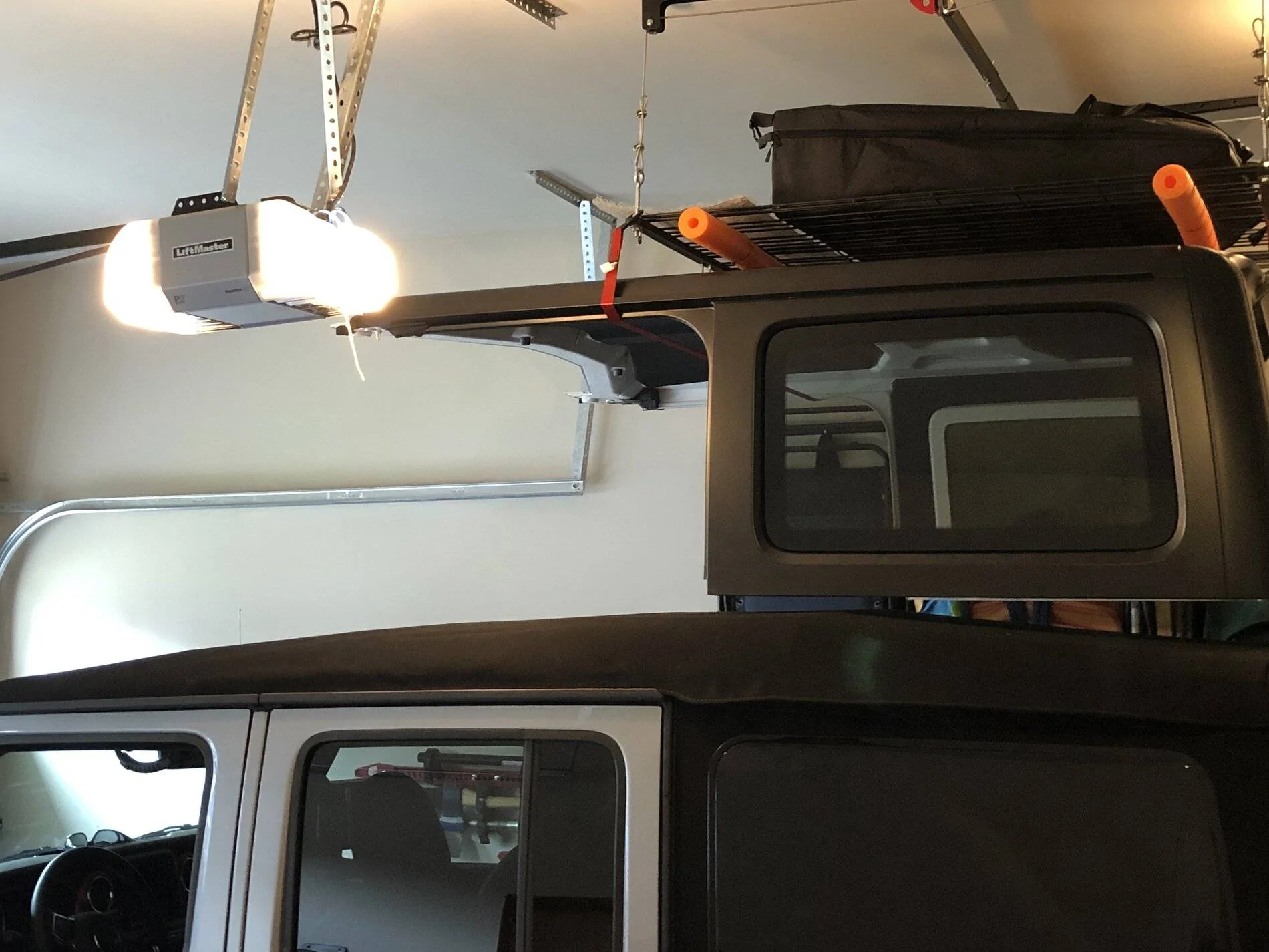 Jeep Wrangler JL Racor Hoist System Racor and Topsy Top Hoist