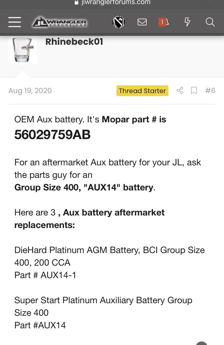 Jeep Wrangler JL AUX Battery 12 or 14 volt? EE565381-D290-41DA-8937-2FBB6407472C