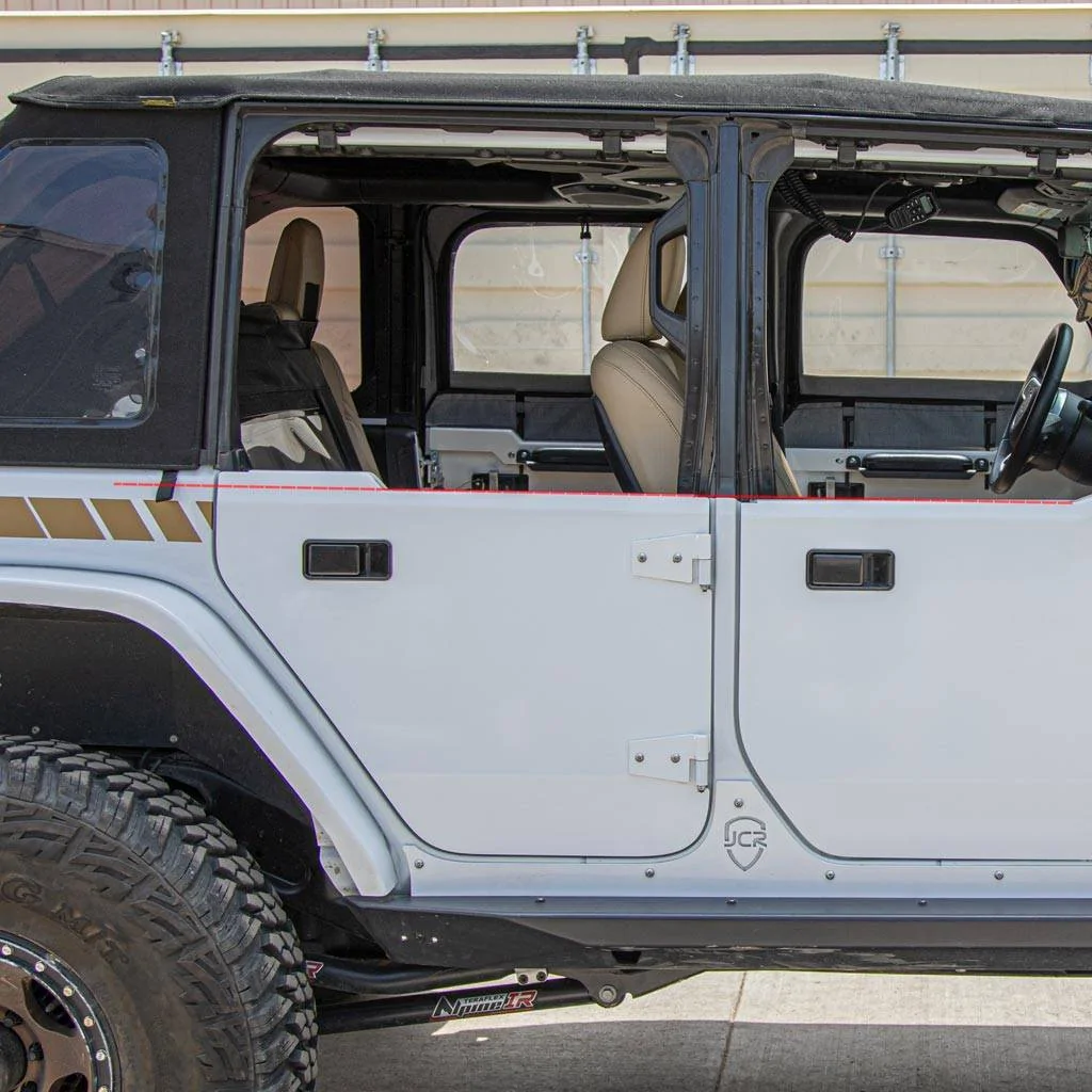 Jeep Wrangler JL JCR Half Doors update, now accept Bestop upper windows! 182A2797