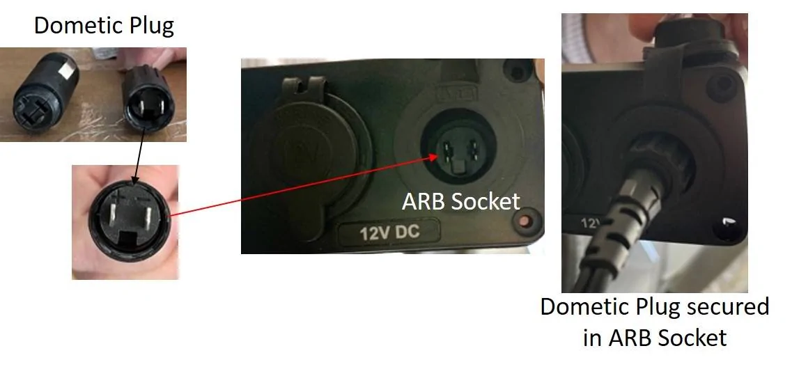Jeep Wrangler JL Dometic Plug and ARB Socket Picture1