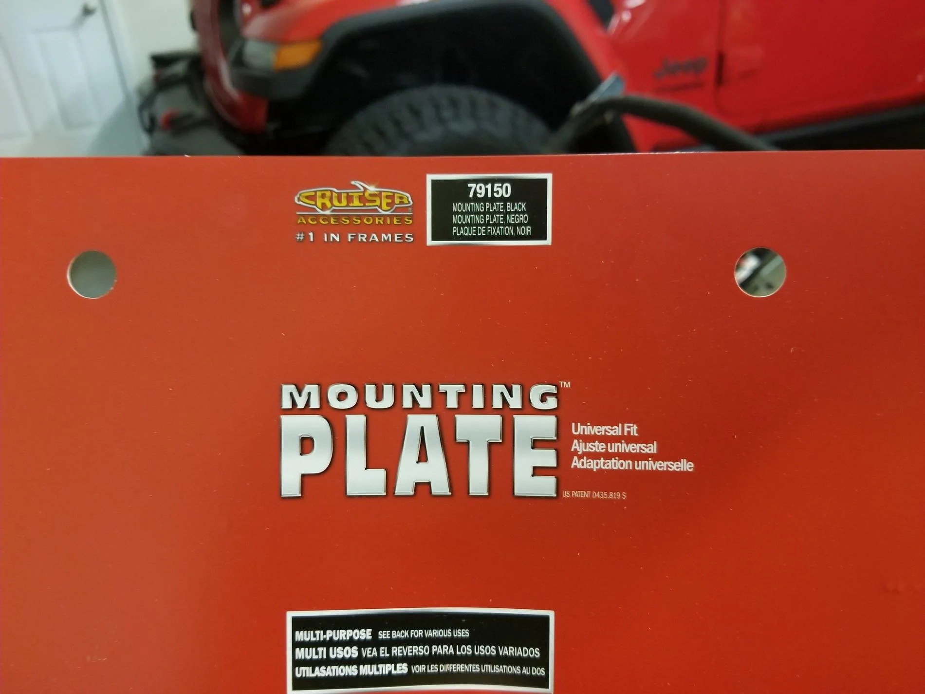 Jeep Wrangler JL front license plate holder 20180524_213631