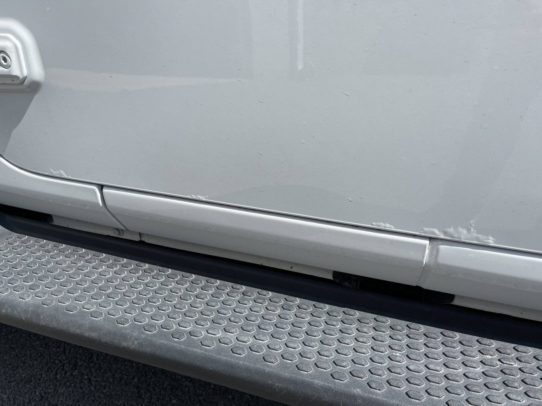 Jeep Wrangler JL Bubbles in Paint at Door Hinges IMG_9476.JPG