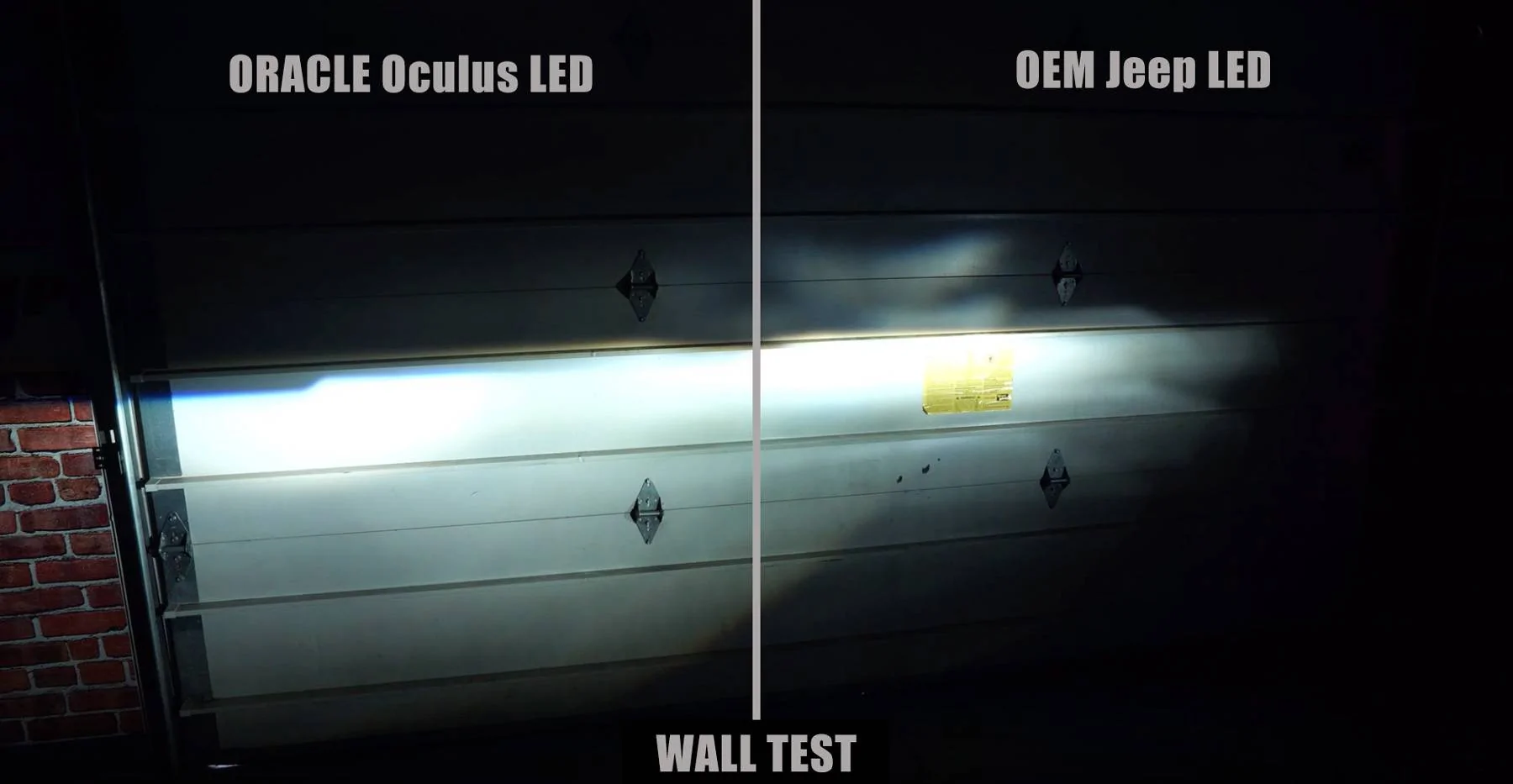 Jeep Wrangler JL Oracle Oculus 9" -- beam pattern shots? oculus_wall_test_1