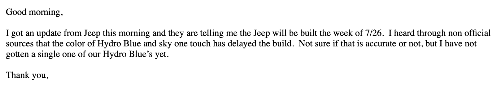 Jeep Wrangler JL 2022 Models - Press Release Dates 1625246925020