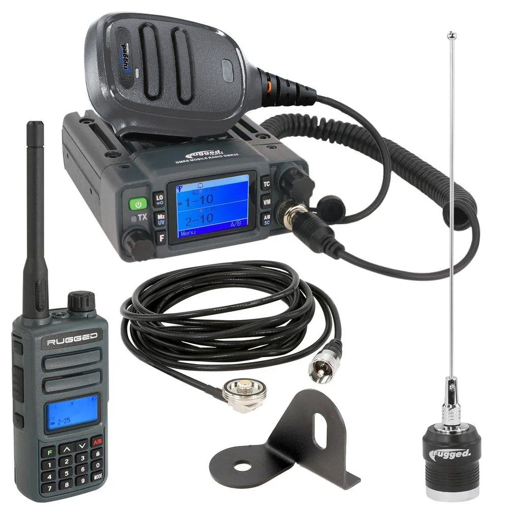 Jeep Wrangler JL New CB/GMRS/HAM Front-Mount Antenna Bracket rugged-radios-jeep-radio-kit-gmr25-waterproof-gmrs-mobile-radio-and-gmr2-handheld-460694_1024