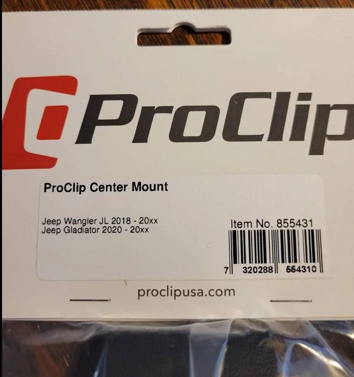Jeep Wrangler JL Pro Clip Center Mount 855431 pic1