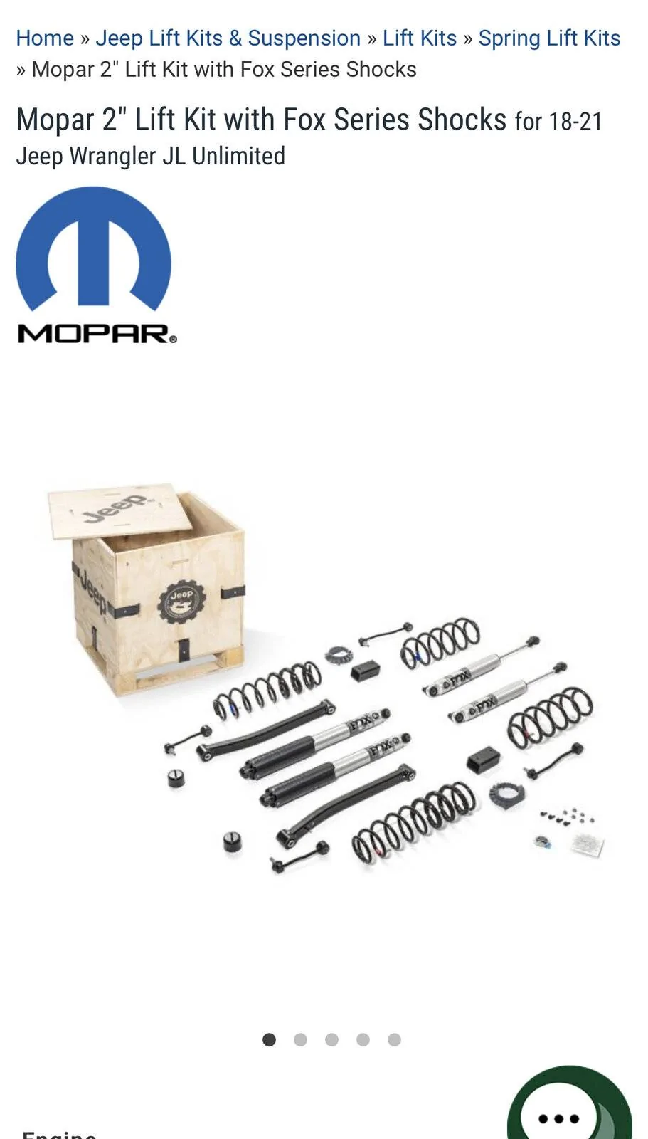 Jeep Wrangler JL Mopar lift kit-SOLD A3904ADB-0FBE-477D-B56E-F9E46A12751D