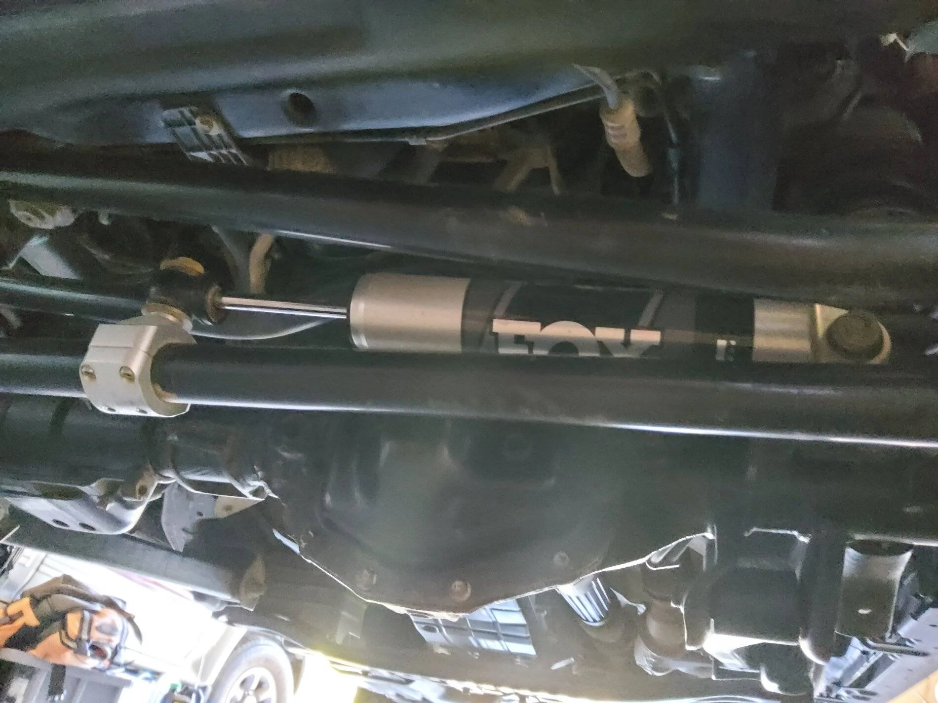 Jeep Wrangler JL Steering stabilizer relocation for Right Hand Drive 20210717_103647