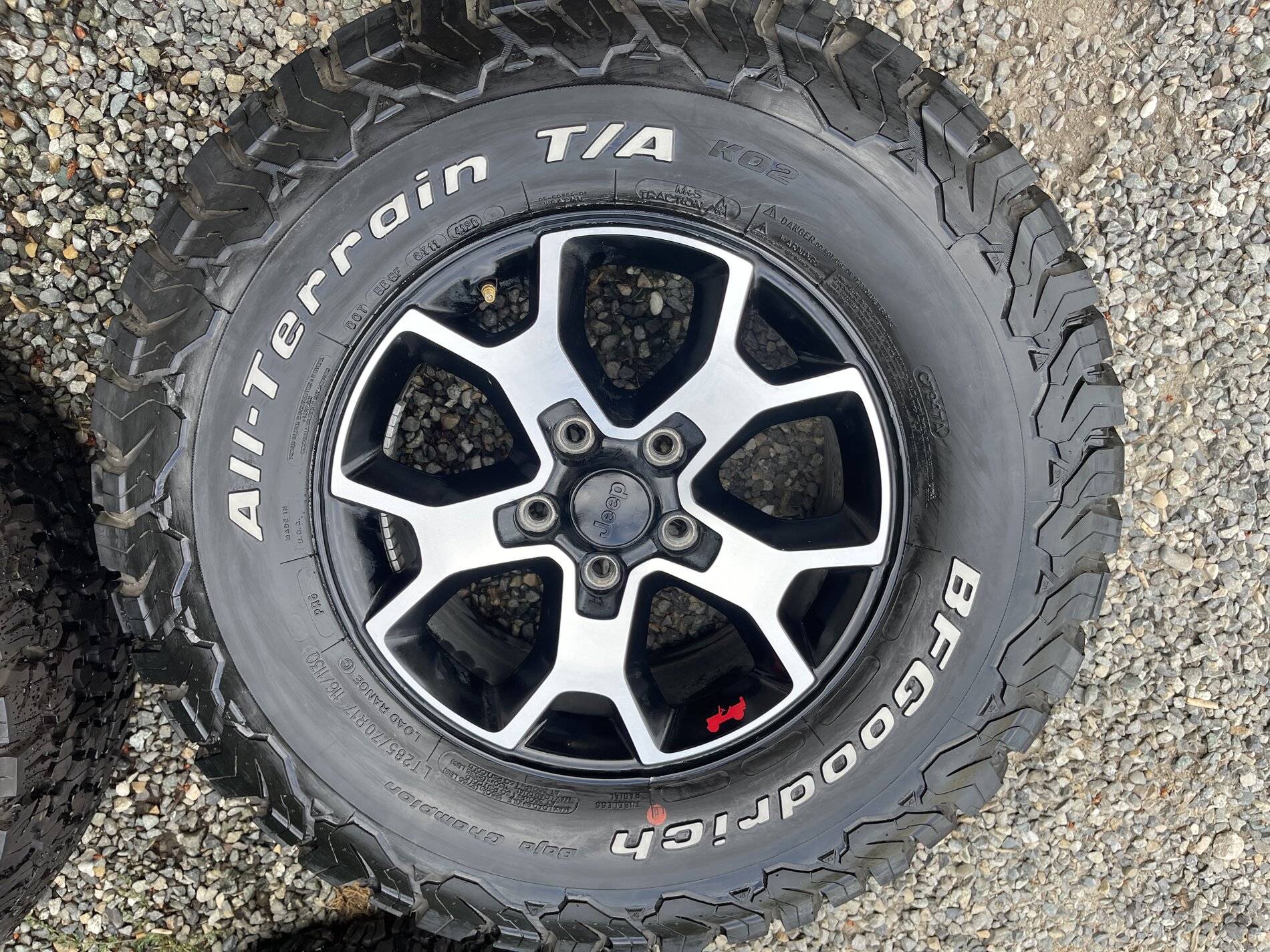 Jeep Wrangler JL Rubicon wheels and BFG tires 20210723_145547811_iOS