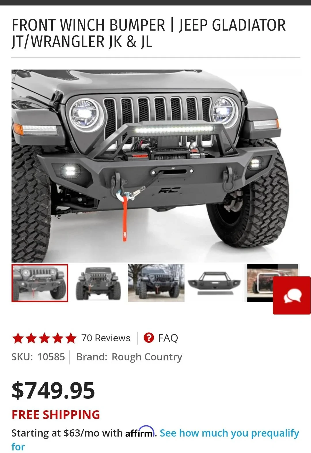 Jeep Wrangler JL Rough Country bumper installation? Screenshot_20210725-165351_Chrom
