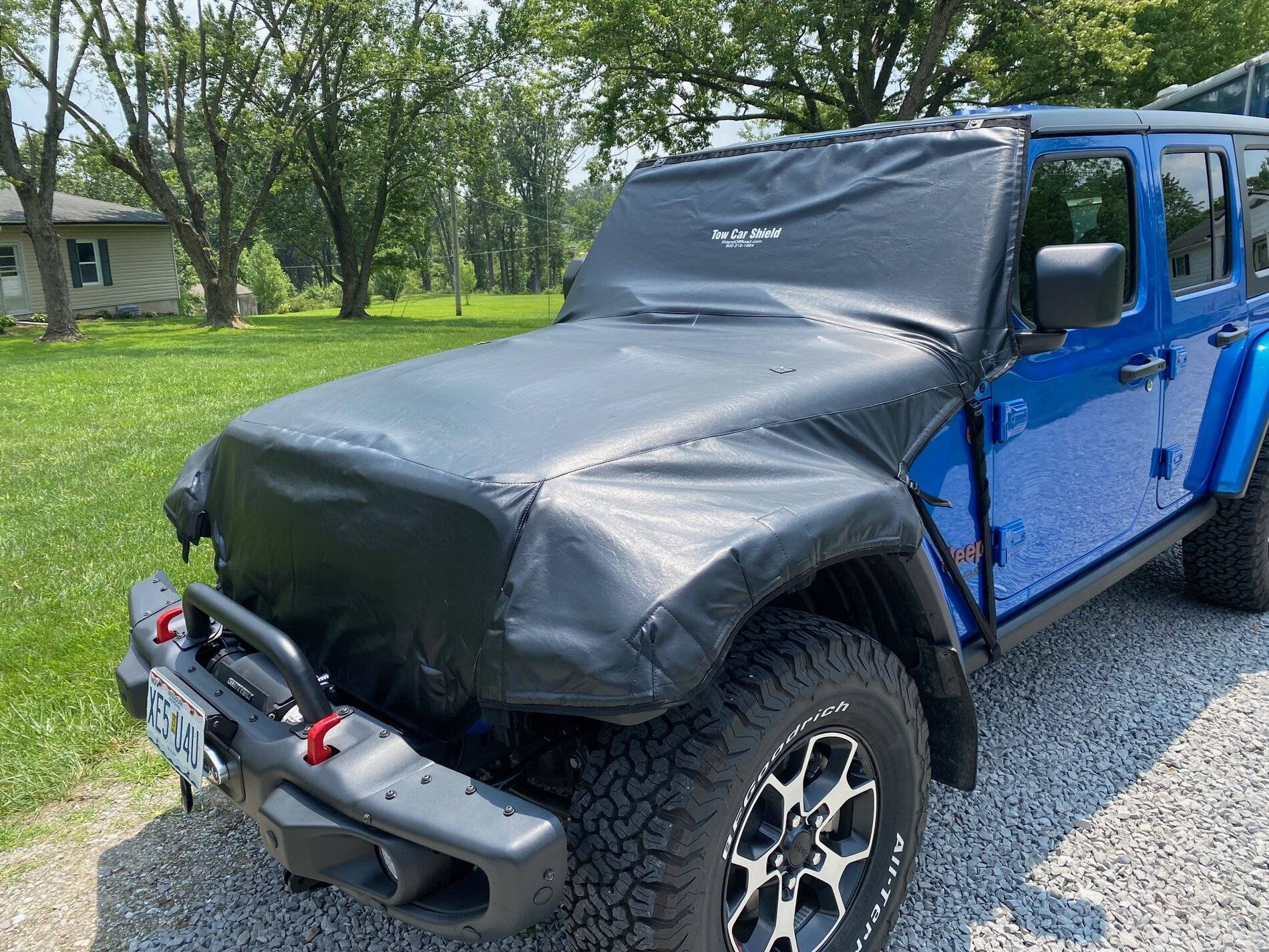 Jeep Wrangler JL Front Cover when Flat Towing IMG_7593