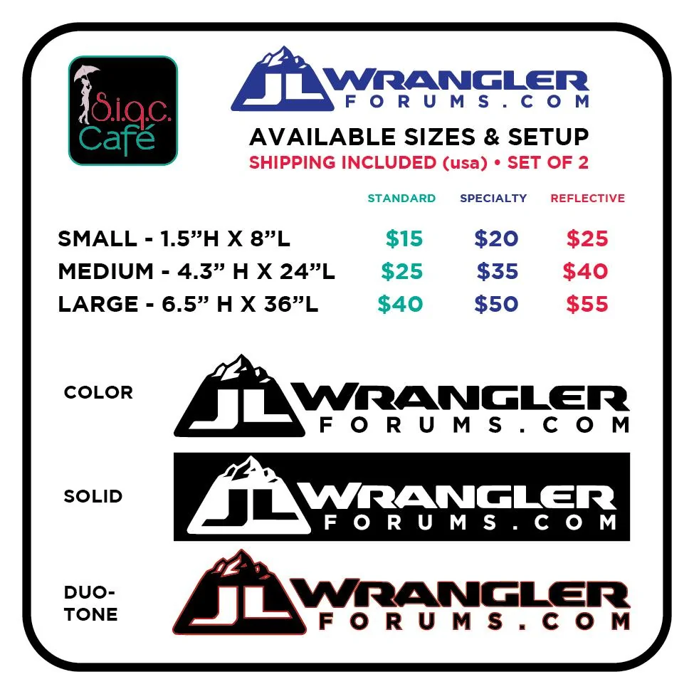 Jeep Wrangler JL JLwranglerforums Decals Now Available Jeep Sizing