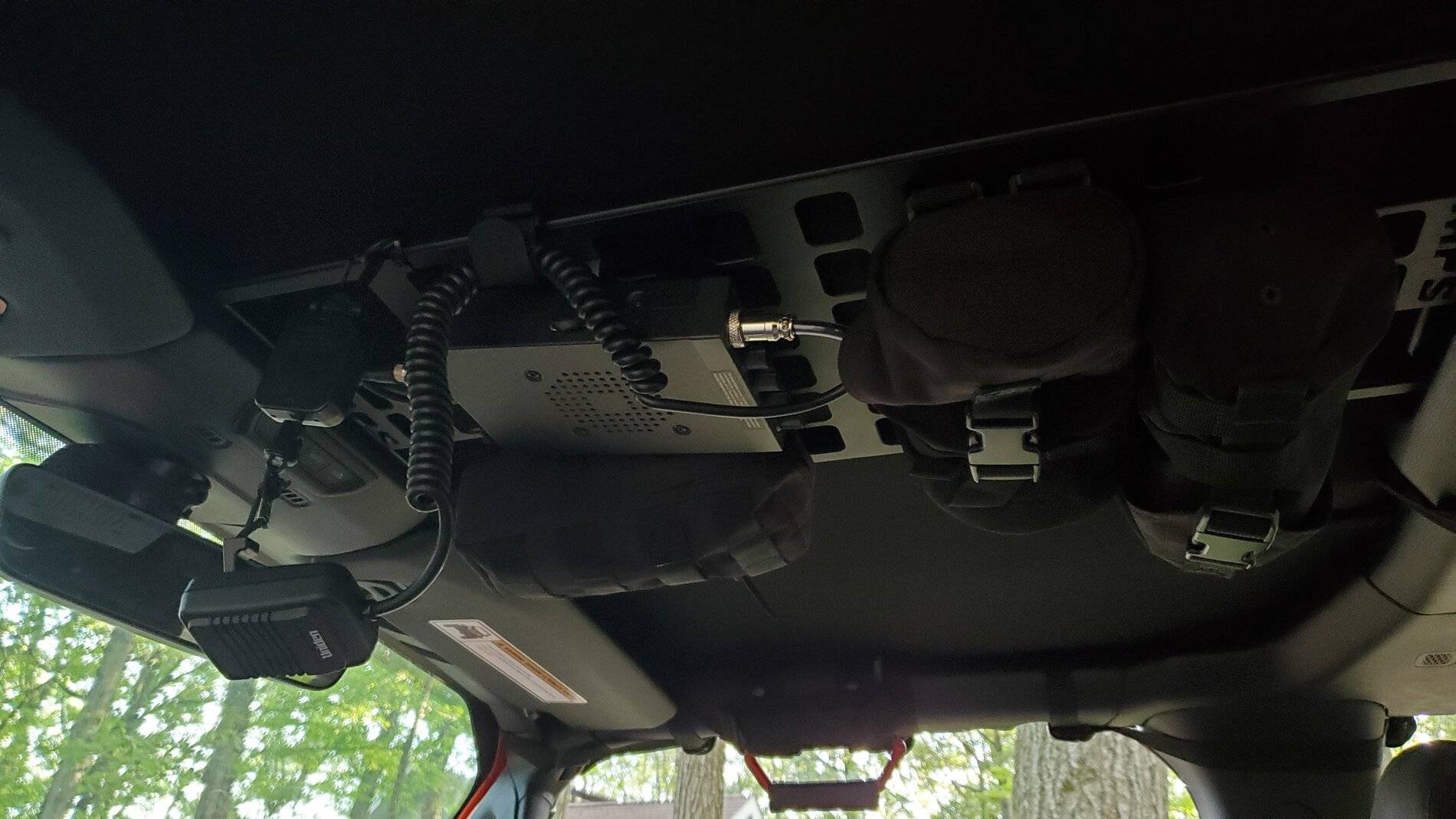 Jeep Wrangler JL Interior CB mount 20210805_082146