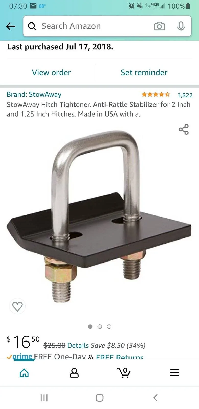 Jeep Wrangler JL Trailer Hitch recommendations Screenshot_20210808-073039_Amazon Shopping
