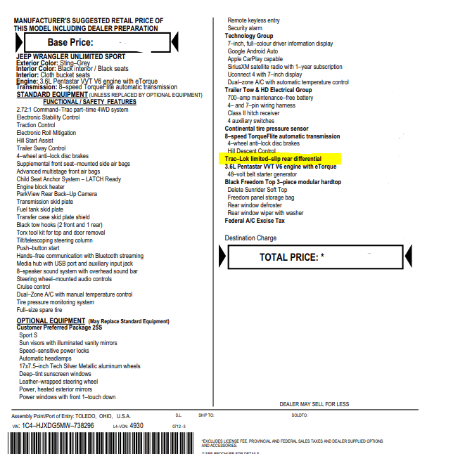Jeep Wrangler JL Quick Help please, do I have LSD? SHEET.PNG
