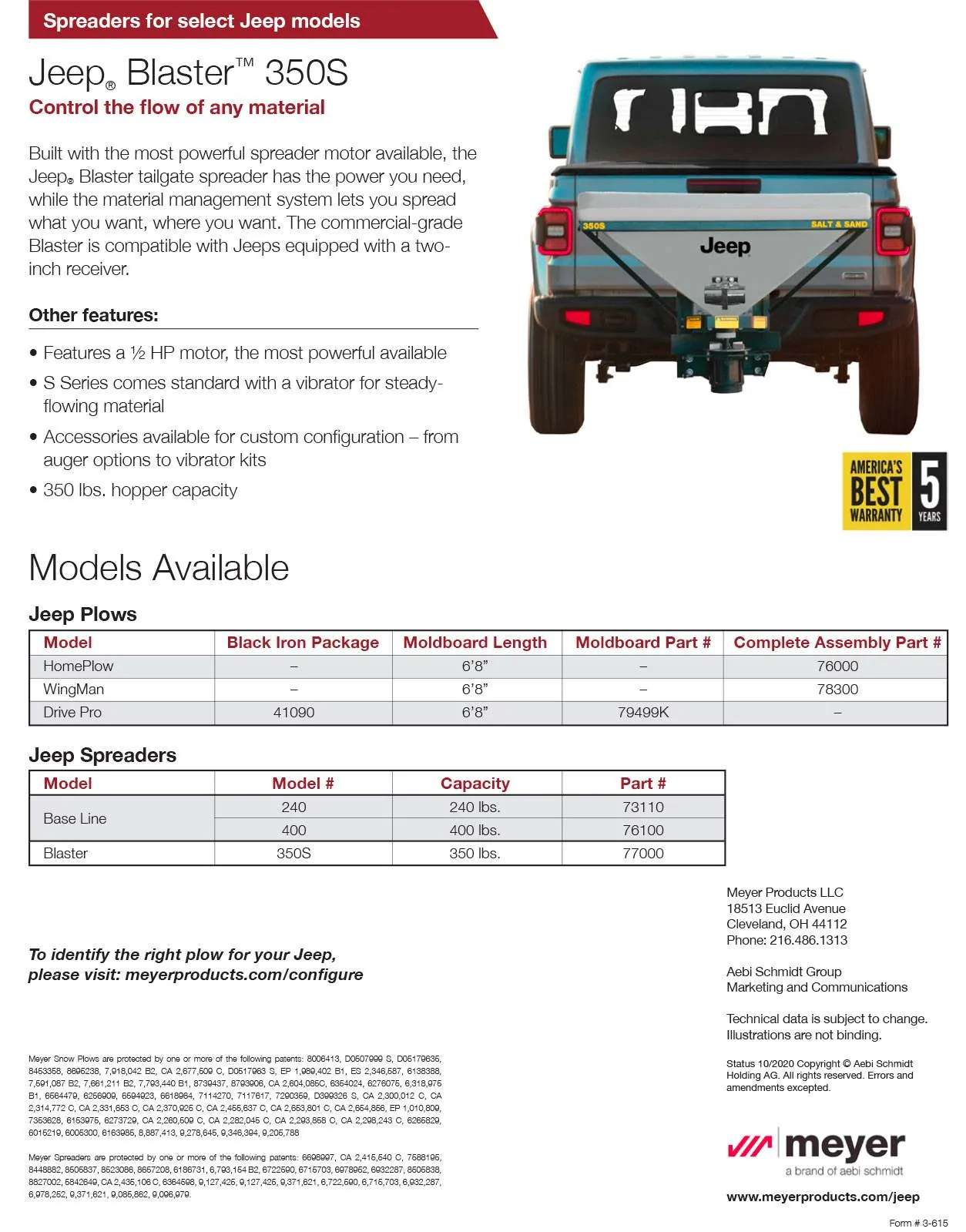 Jeep Wrangler JL Mopar / Meyer snow plows announced for JL and JT Meyer_Jeep_Brochure-4