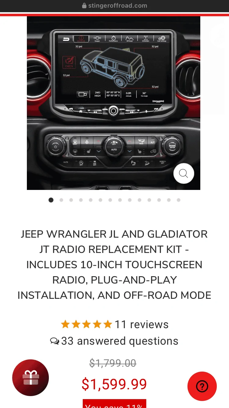 Jeep Wrangler JL Head unit from Stinger E79658C7-8F0C-4F3C-861F-7E6CEDE45C84