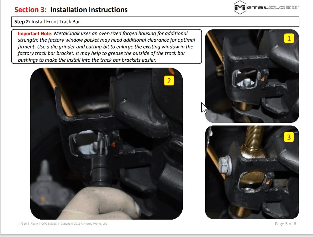 Jeep Wrangler JL Front trackbar installation bracket grinding for fit 2021_08_27_11_52_29_Slide_1_and_3_more_pages_Personal_Microsoft_Edg