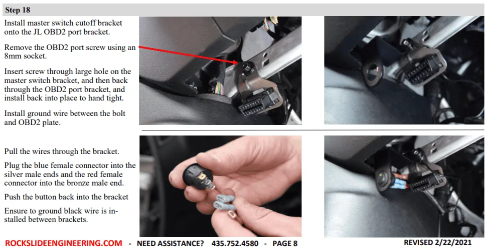 Jeep Wrangler JL RSE Step Sliders Cutoff Switch Installation 1630524484880