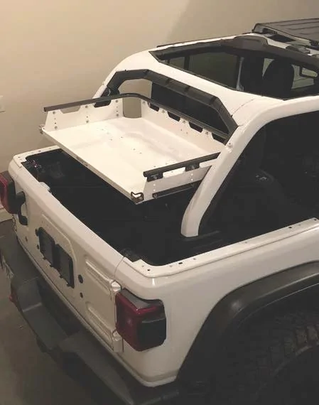 Jeep Wrangler JL ARB Hydraulic JACK and mounting question Vector rear cargo shelf