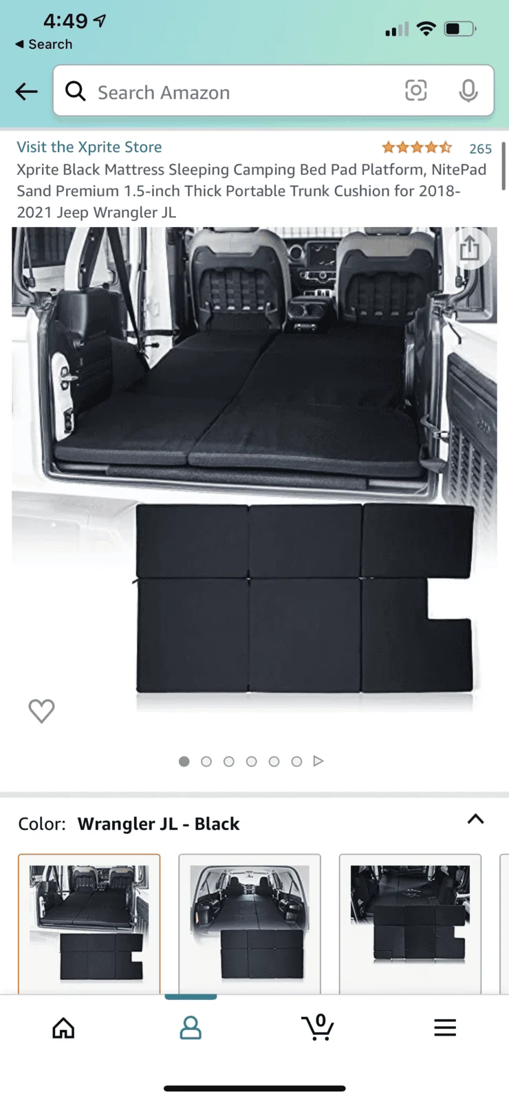 Jeep Wrangler JL Xprite Black Mattress - $150 IMG_7183