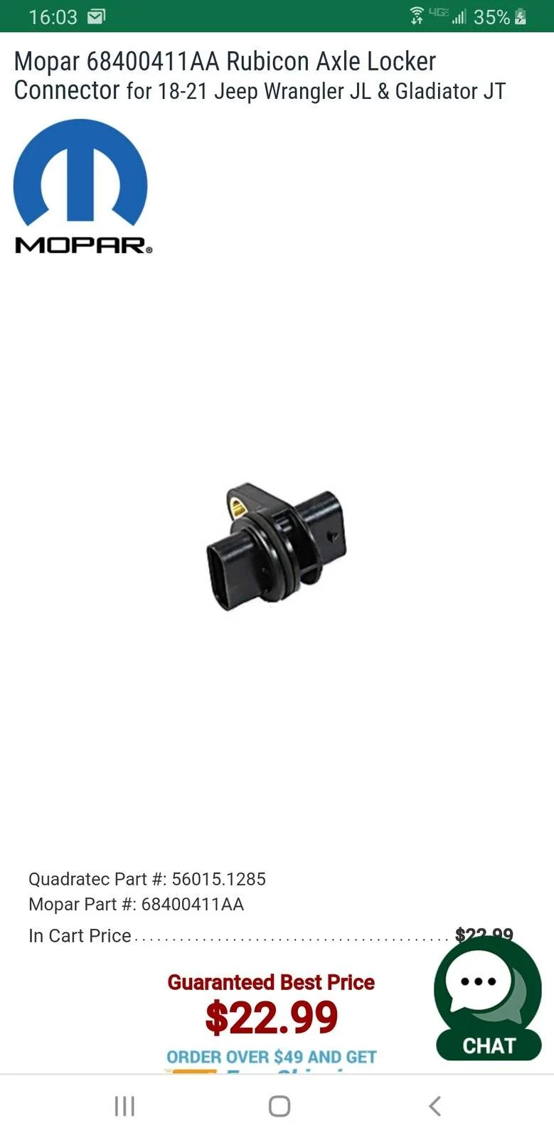 Jeep Wrangler JL Locker Position Sensor Potting - DANA 44 Screenshot_20210916-160315_Chrom