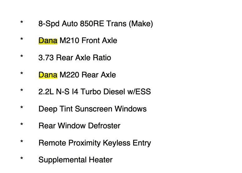 Jeep Wrangler JL Dana M210 front axle understanding Screenshot 2021-09-21 at 12.37.57