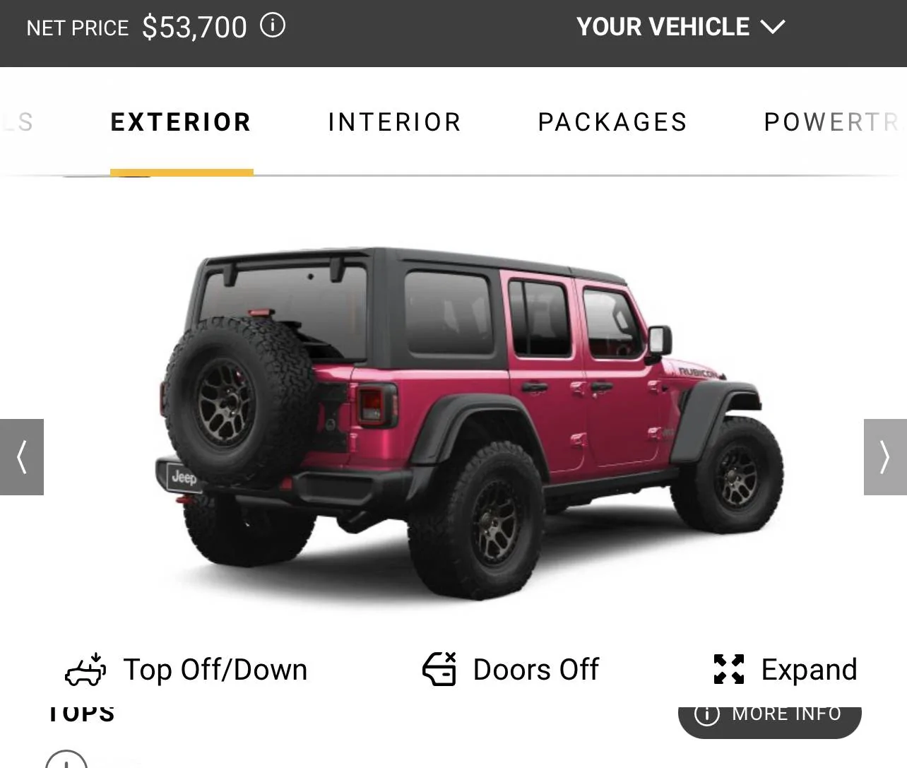 Tuscadero added to 2021 Jeep Wrangler configurator; Granite