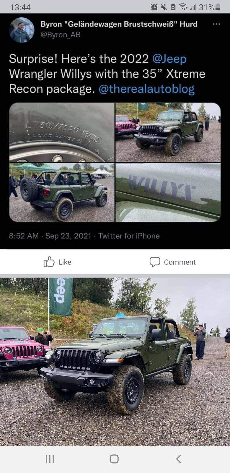 Jeep Wrangler JL Post your progress on Extreme Recon package here Screenshot_20210923-134422_Facebook