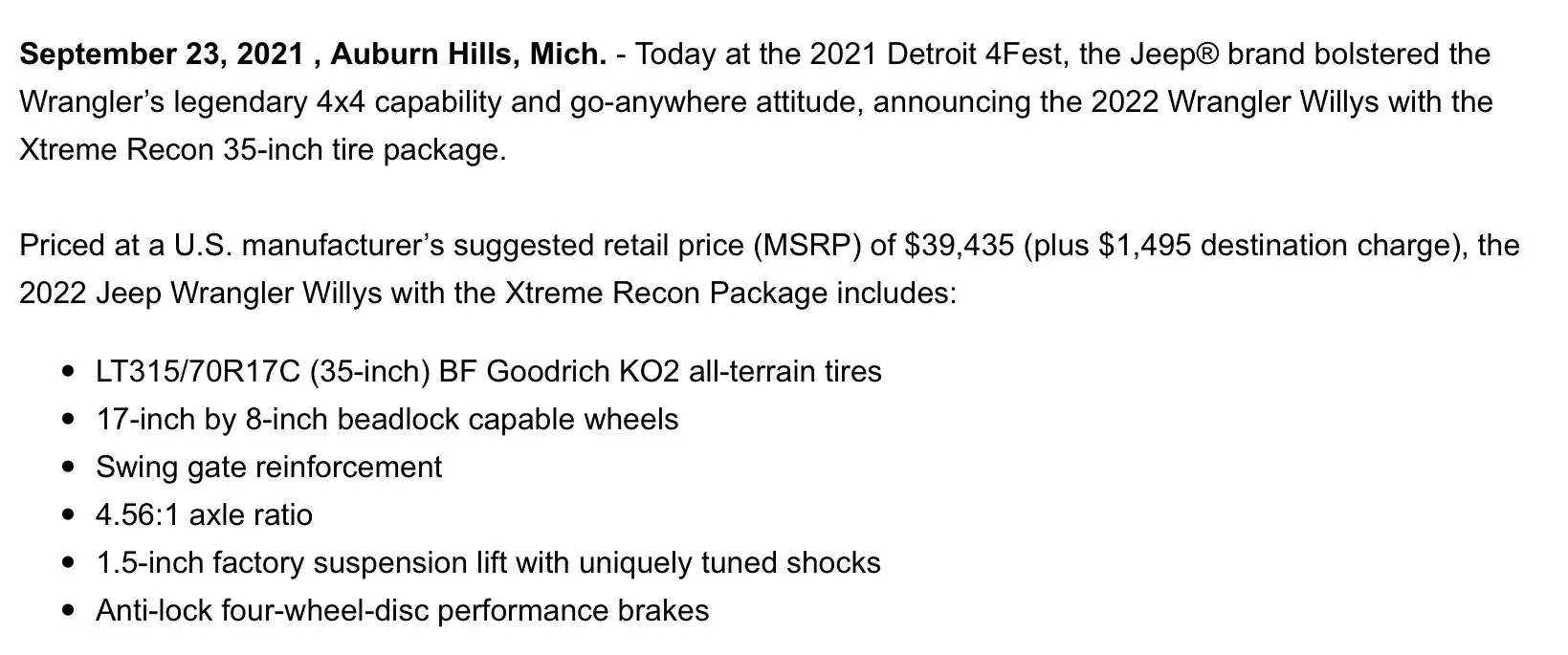 Jeep Wrangler JL 2022 Jeep JL Willys Extreme Recon Announced for $40,930; Orders Open in October DC6F759E-61ED-4313-9067-47AFFEAA7E9E
