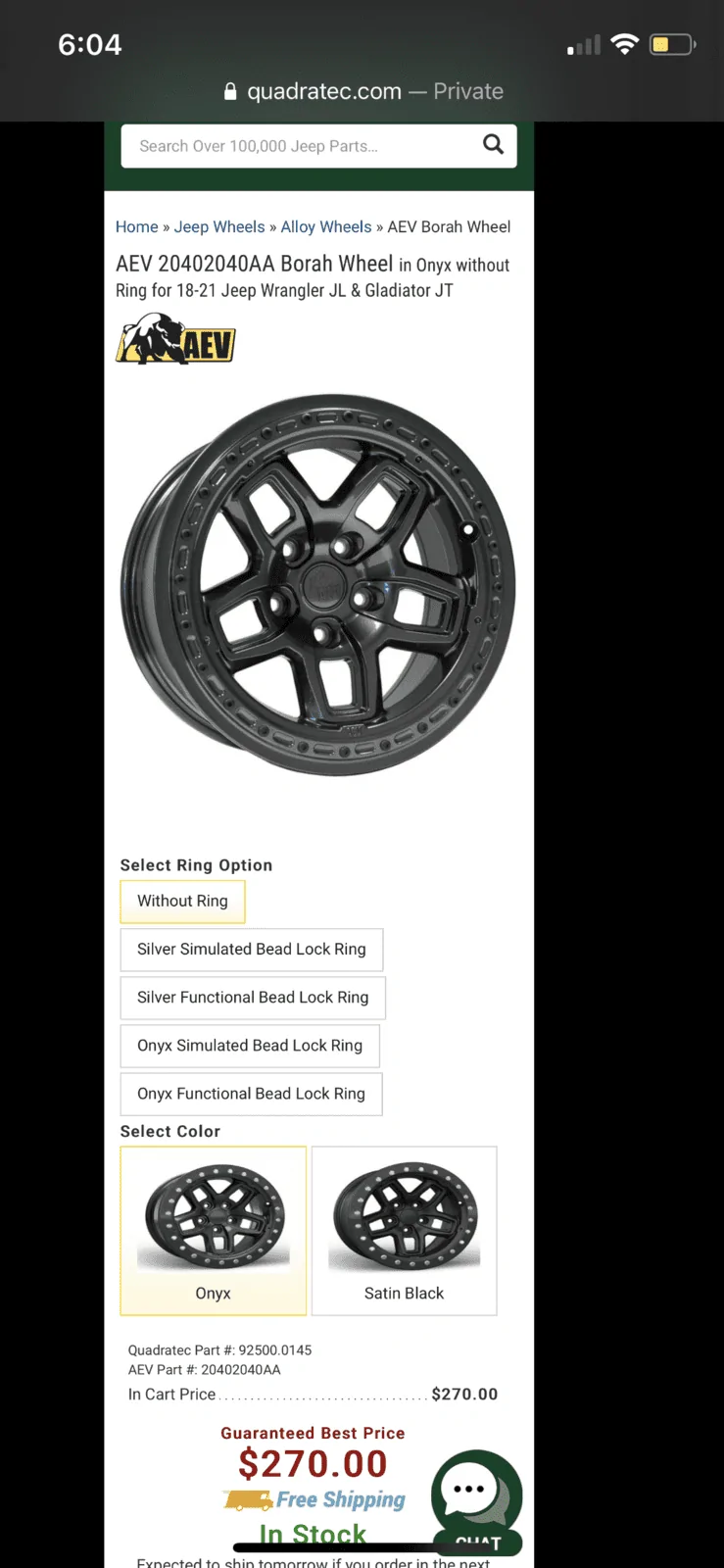 Jeep Wrangler JL AEV Onyx Wheels JL-$900 6860124D-7829-4DF5-8543-509FBDB51952