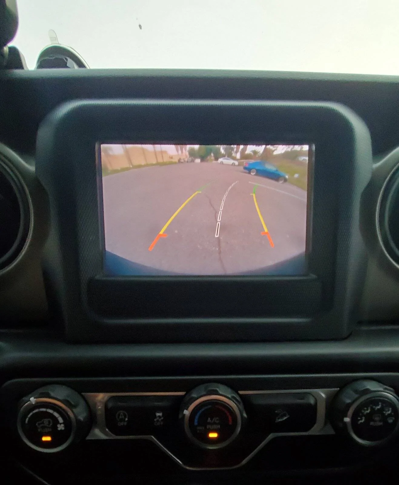 Jeep Wrangler JL 7 inch UConnect head unit with SiriusXM  bezel and code 7-inch radio 2 
