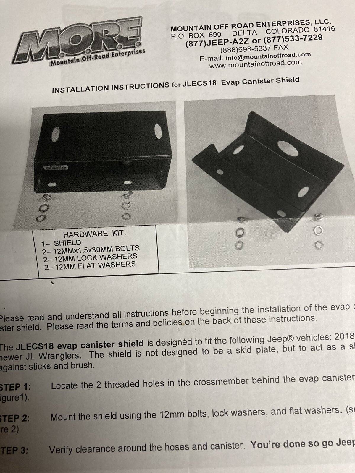 Jeep Wrangler JL Evap skid plate 1CBBD10F-3134-41FF-B966-43CFC3090883