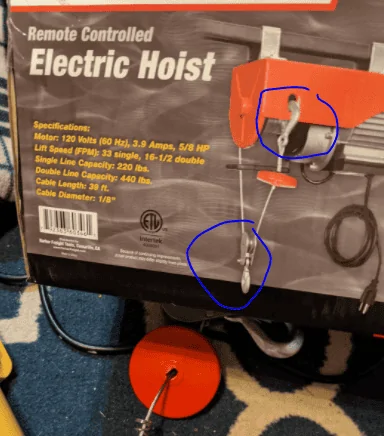 Jeep Wrangler JL Harbor Freight Electric Hoist Question 1634145007571