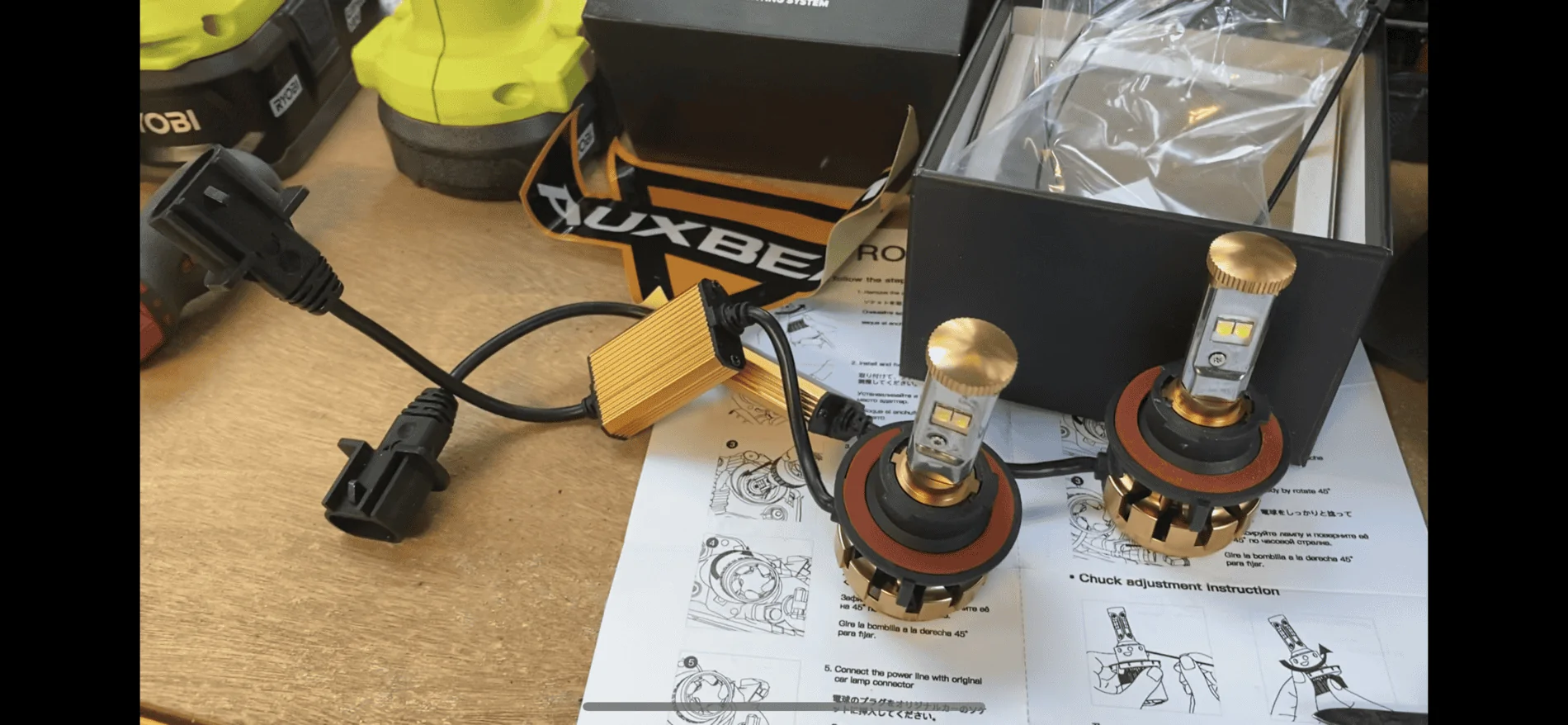 Jeep Wrangler JL Halogen to Auxbeam LED headlight bulbs. Failed 5335E1DB-BEB5-4AB9-8162-F02B070155A2