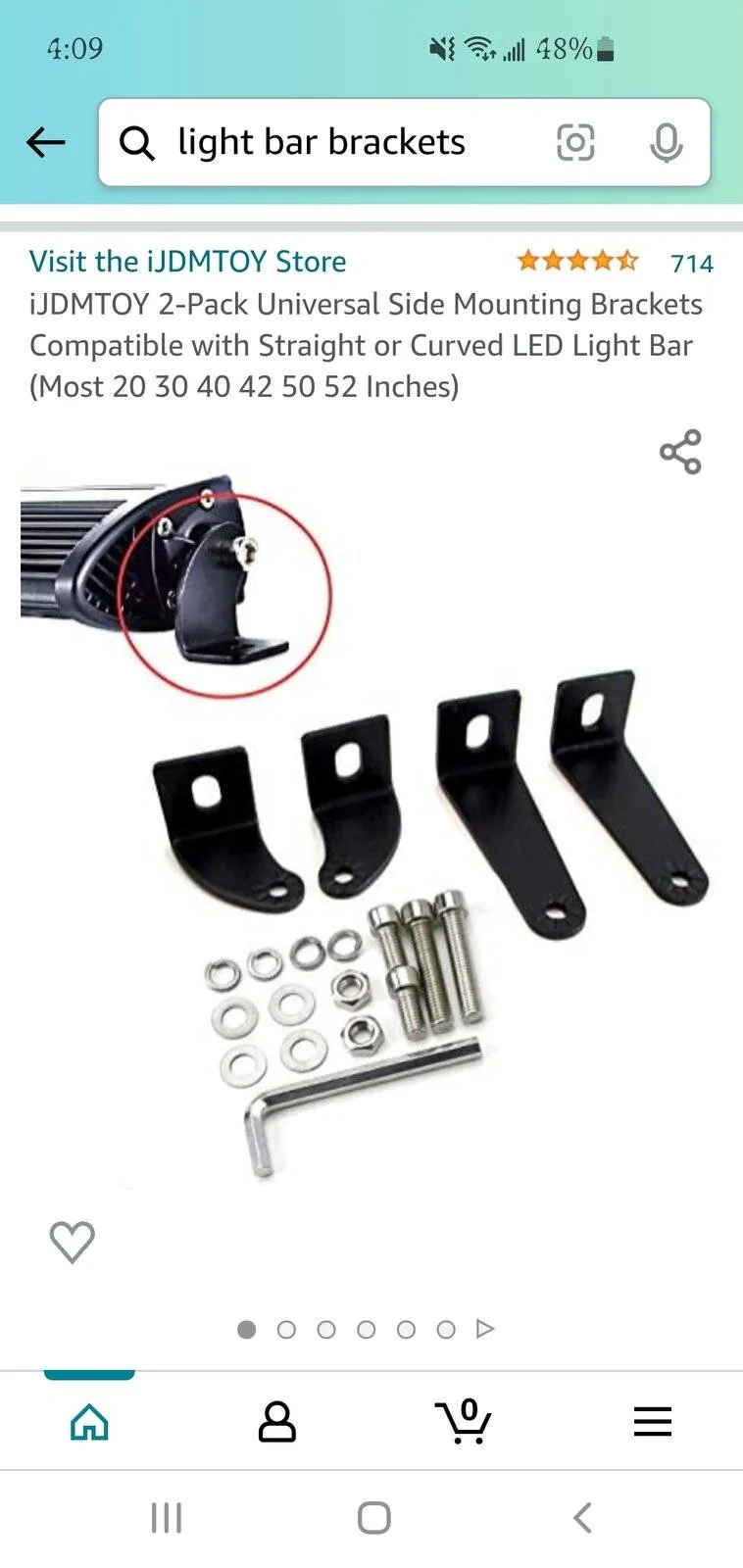 Jeep Wrangler JL Lower A Pilar Mount Using One Hole for a Single Cube Screenshot_20211017-160947_Amazon Shopping