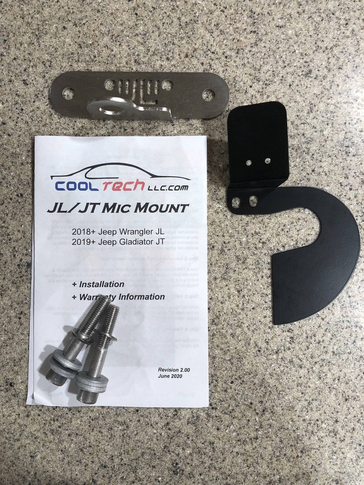 Jeep Wrangler JL Cooltech Mic Mount and Antenna Mount IMG_8152