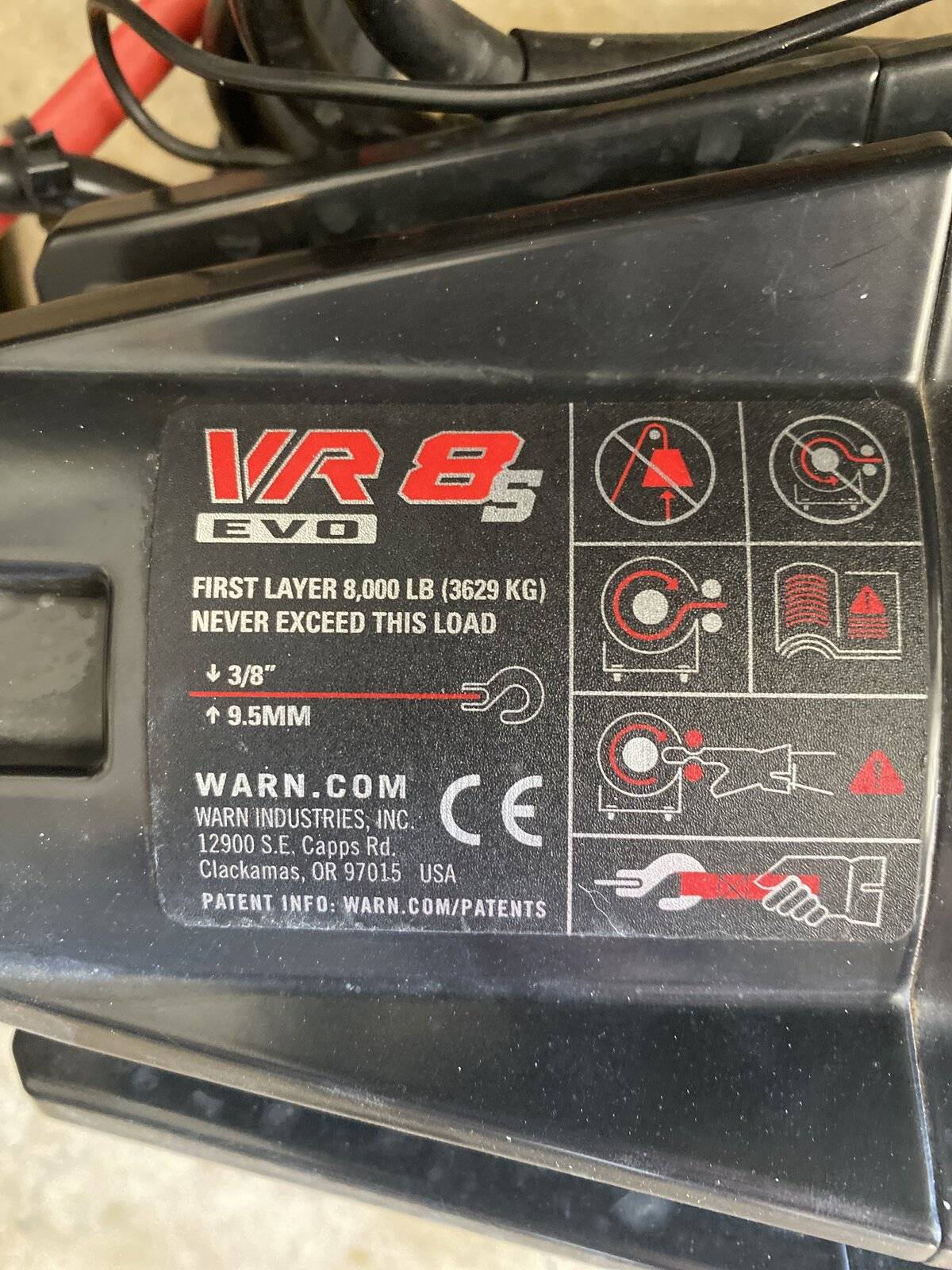Jeep Wrangler JL Warn Winch VR EVO 8 Synthetic IMG-1072.JPG