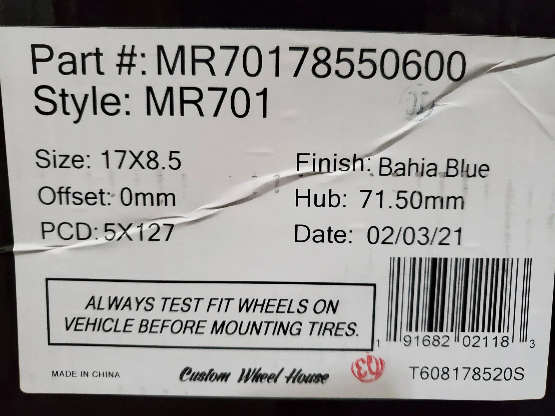 Jeep Wrangler JL 5 used method bahia blue mr701 20211031_183209